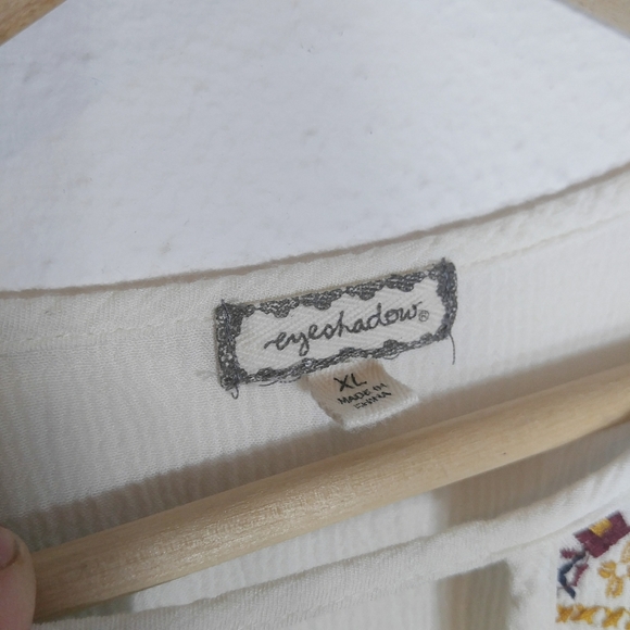 Boho 3/4 sleeve embroidered top - Picture 5 of 5